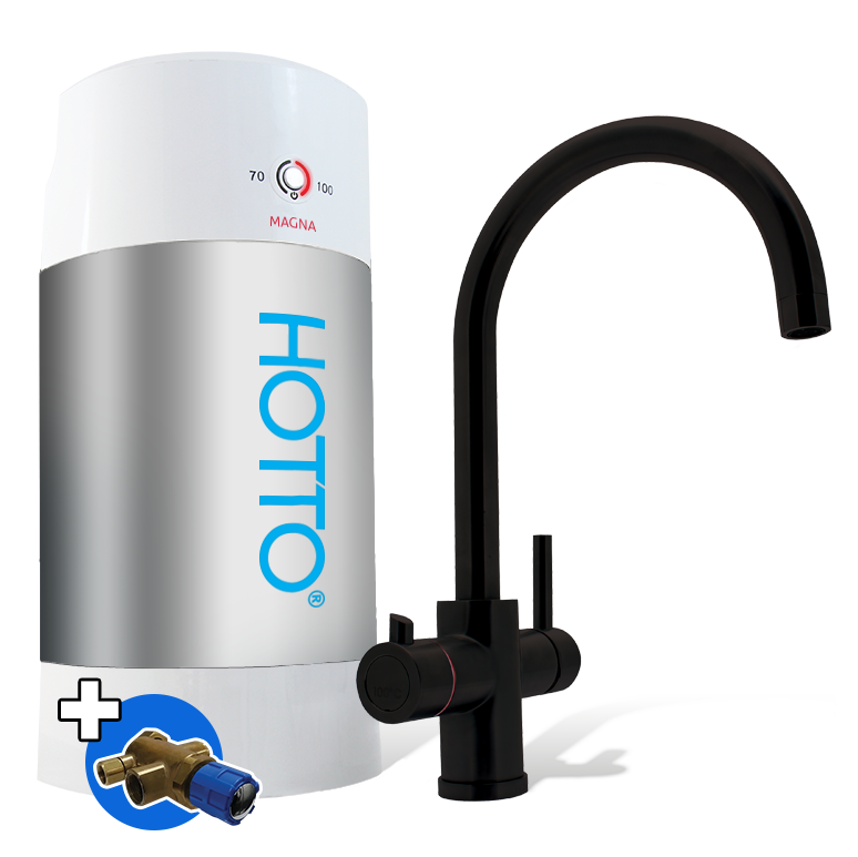 Handvest Positief Handschrift Hotto Arco Zwart met 8 liter boiler - 2332016 - Qlimaat | Close-in en  keukenboiler, kokend water kranen en meer!